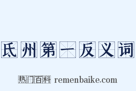 氐州第一反义词是什么意思的图片